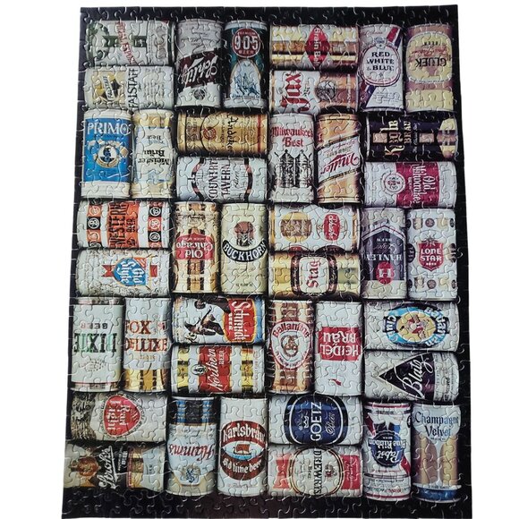 Springbok Jigsaw Puzzle Whats Your Pleasure Beer Cans 500 piece Complete PZL4064 - Picture 2 of 12